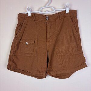 Anthropologie The Wanderer Cargo Shorts Women's 29 Brown Pockets Boho Outdoors